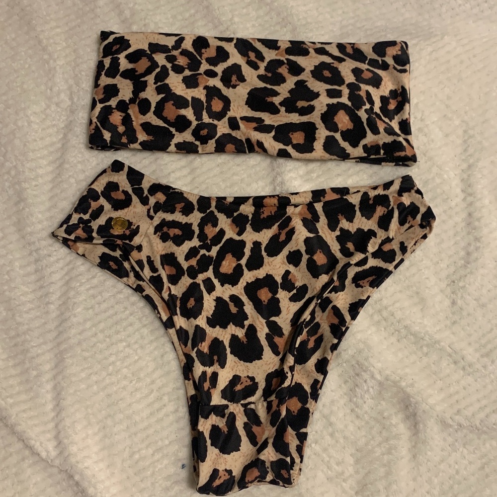 Animal print bikini medium